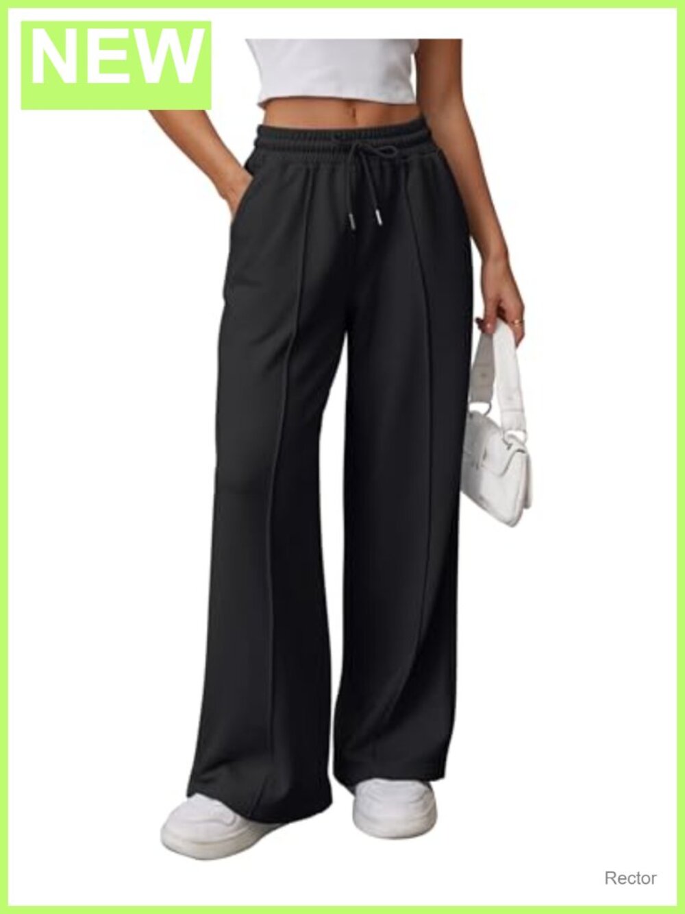 Wide Leg High Waisted Baggy Sweatpants Soft Lightweight Drawstring Pockets